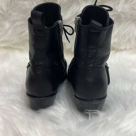 All Saints Katy Leather Ankle Booties Shoes 39 B7 - Picture 10 of 14
